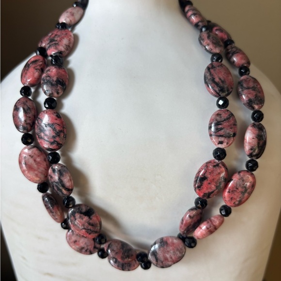 Jay King Jewelry - Jay King Mine Finds Rhodonite and Black Beaded Necklace 36 inch